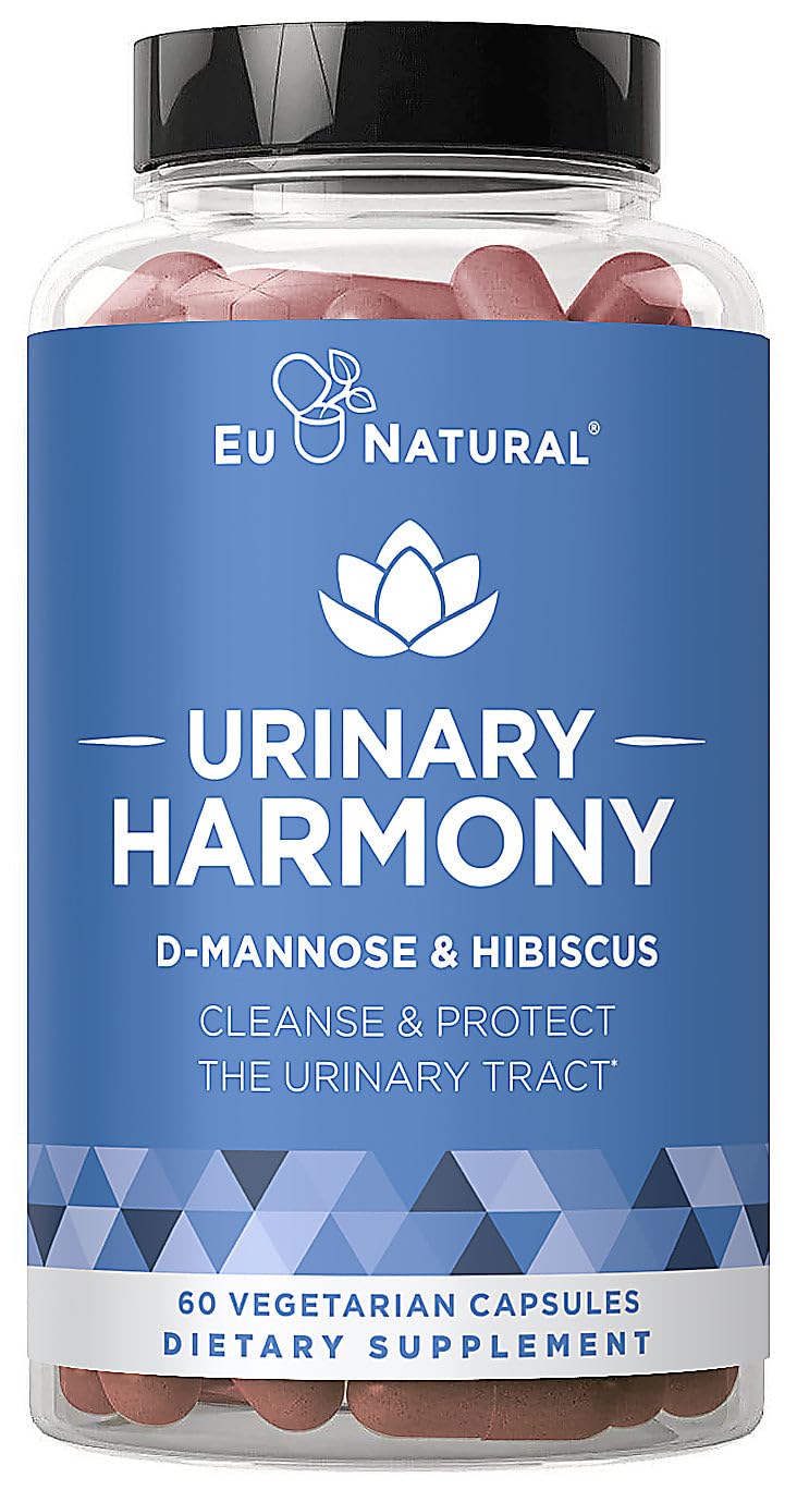 Urinary Harmony D-Mannose Supplement for Urinary Tract Health (60 Fast-Acting Capsules)