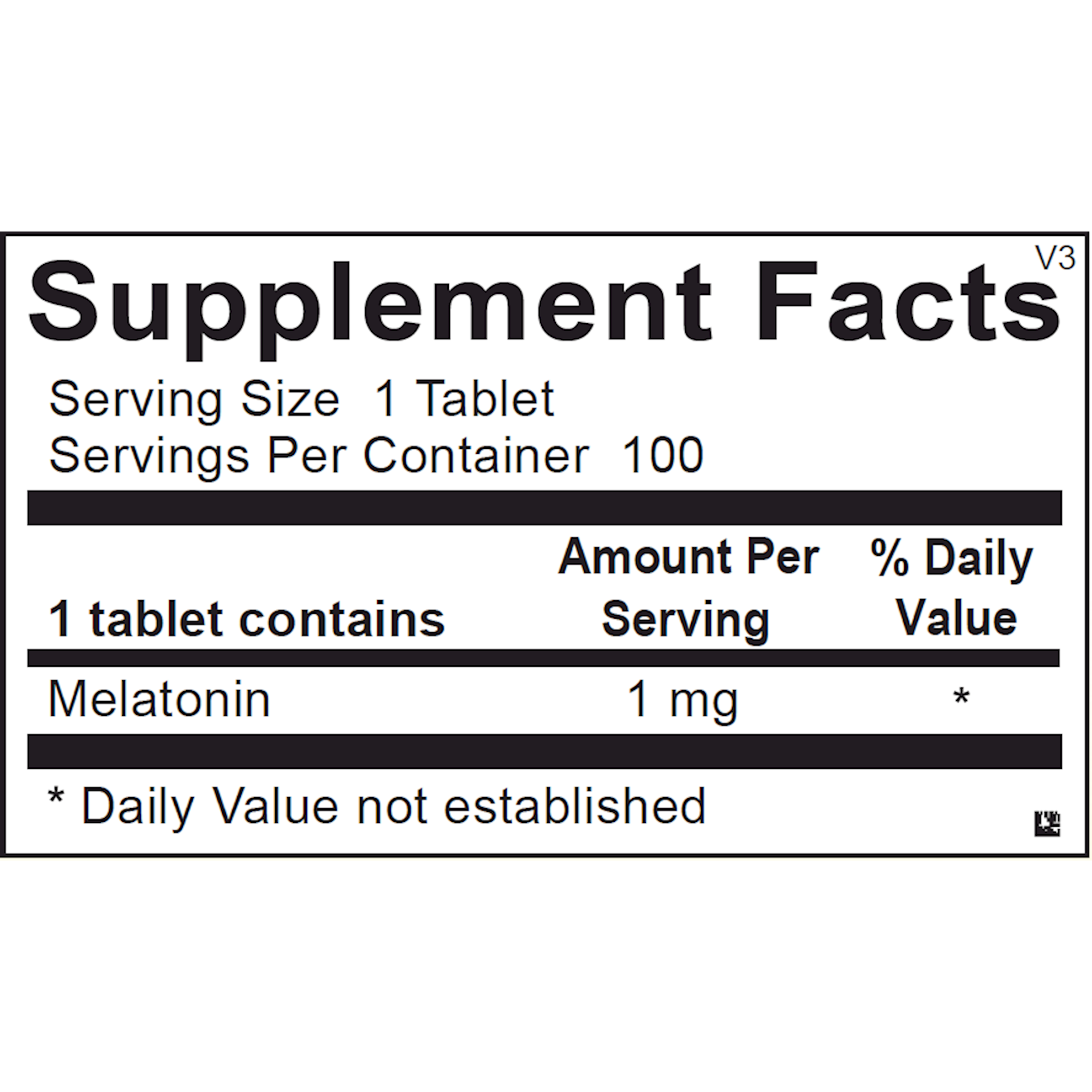 Melatonin 100 Tablets