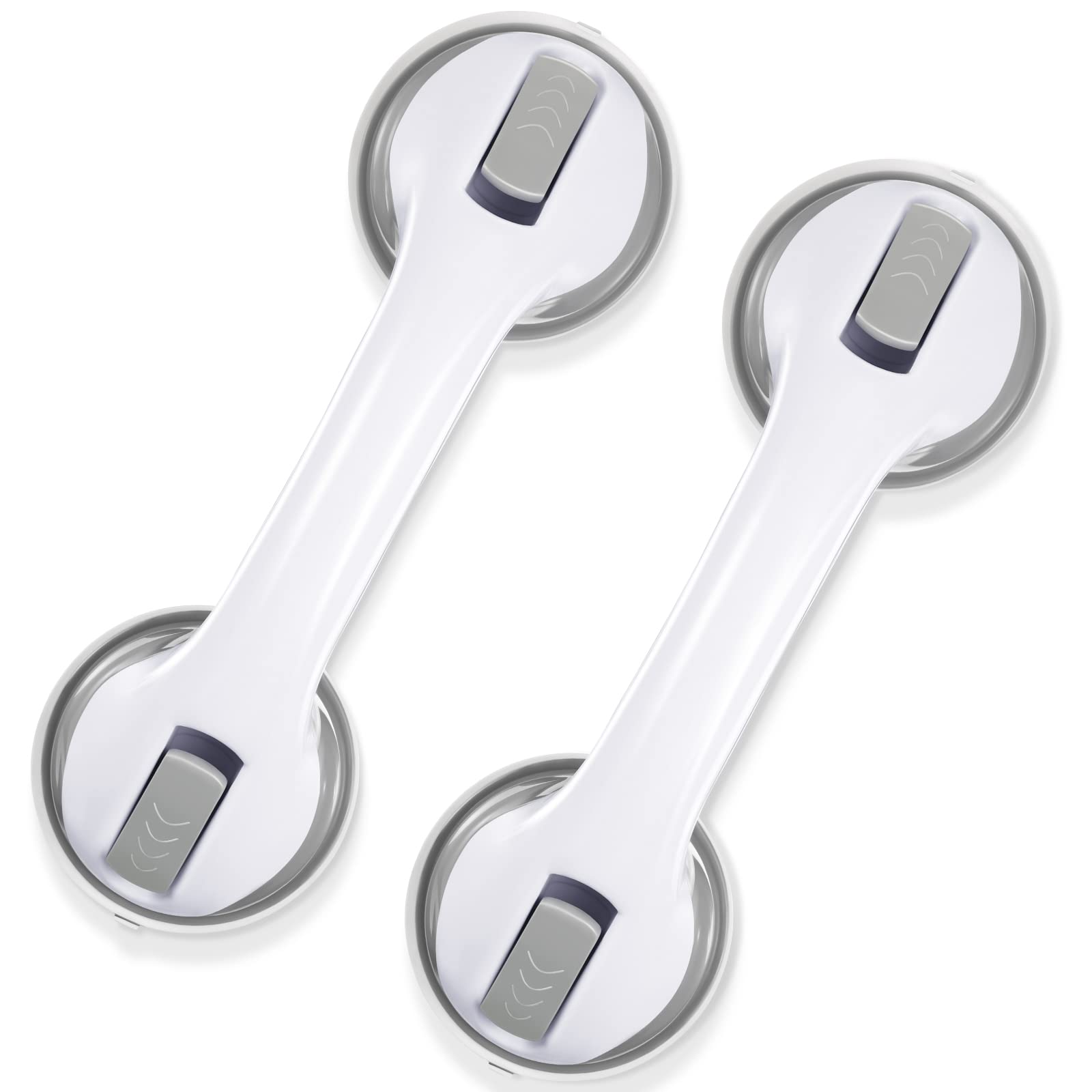 12-Inch Suction Grab Bars for Shower – 2 Pack Bathroom Safety Bars for Seniors