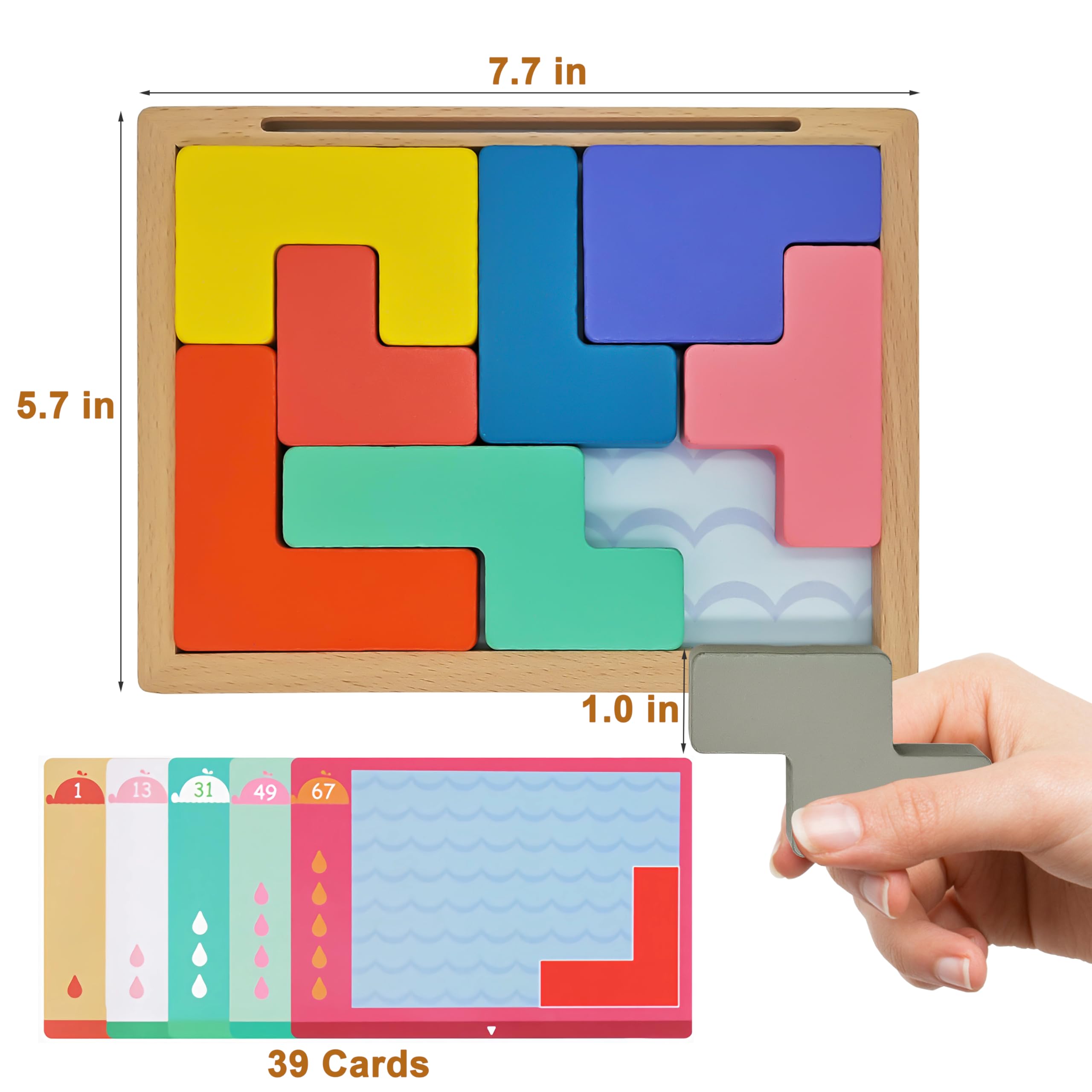 PHIELEY Wooden Tile Matching Game – Memory & Cognitive Activity for Seniors, Alzheimer’s Patients