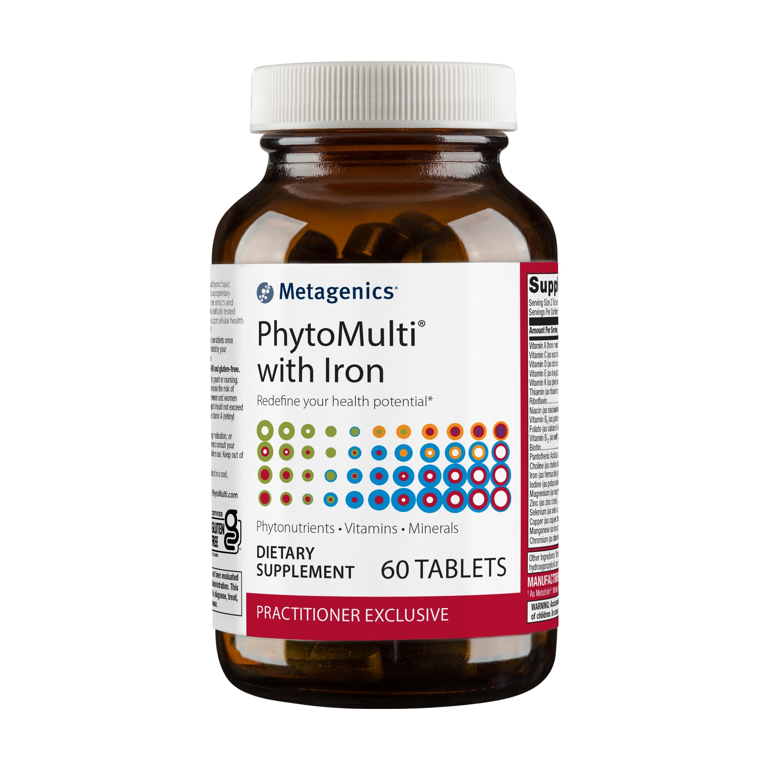 Metagenics PhytoMulti with Iron Daily Multivitamin - 60 Tablets