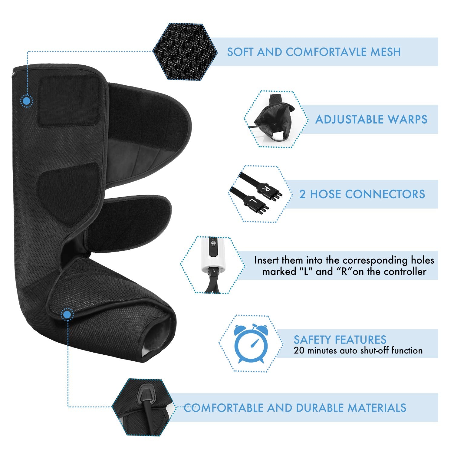 CINCOM Leg Massager – Air Compression for Circulation & Pain Relief