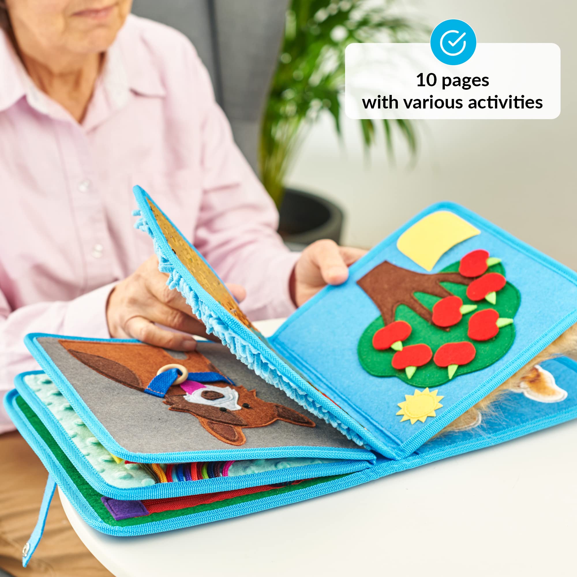 Fidget Book & Blanket for Dementia – Sensory Toys for Seniors with Alzheimer's