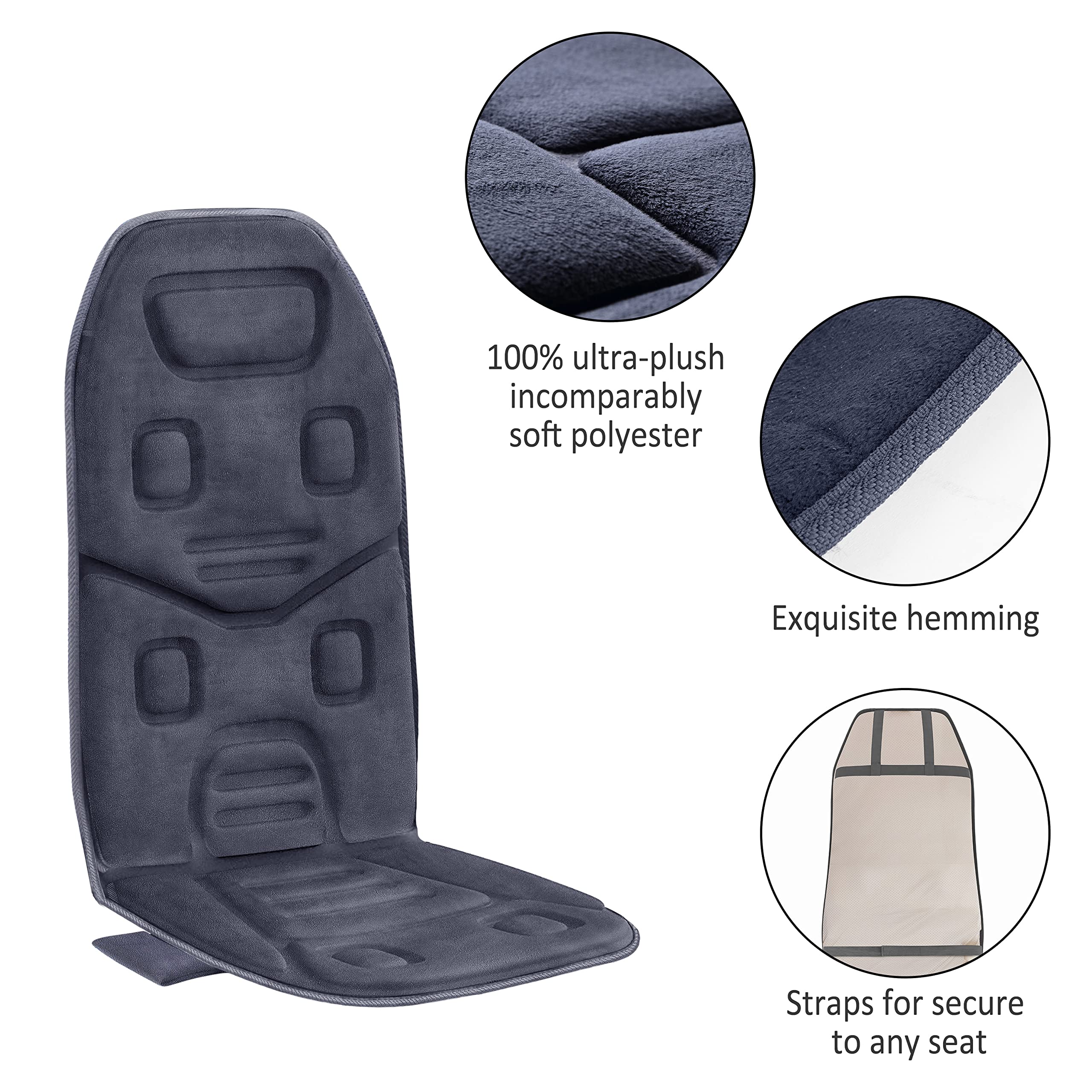 COMFIER Back Massager with Heat – 10-Motor Vibration Seat Massage Pad, Heated Chair WarmerCOMFIER Back Massager with Heat – 10-Motor Vibration Seat Massage Pad, Heated Chair Warmer