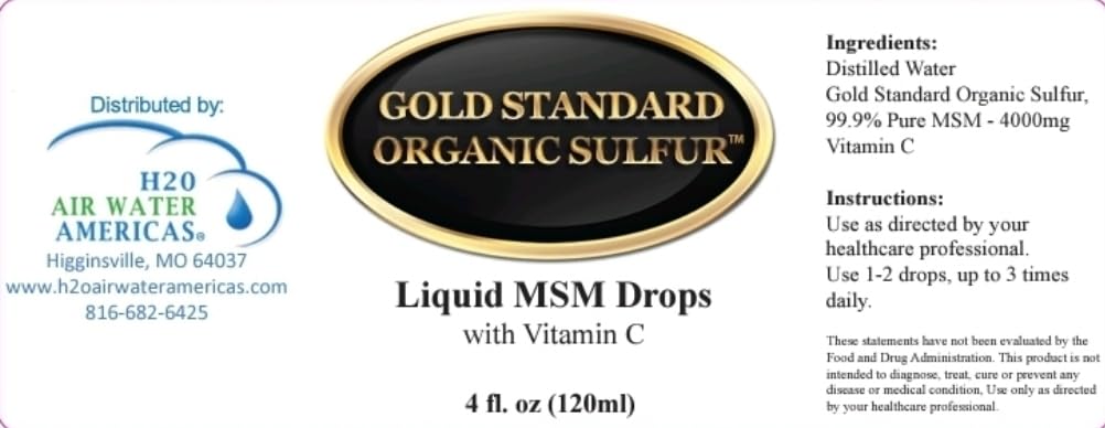 Liquid MSM Drops with Vitamin C - 8 Ounces