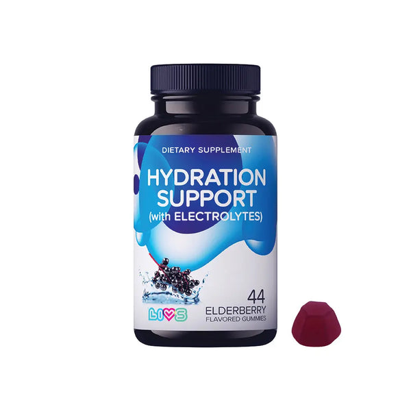LIVS Hydration Support with Electrolytes Dietary Supplement, 44 Elderberry Flavored Gummies