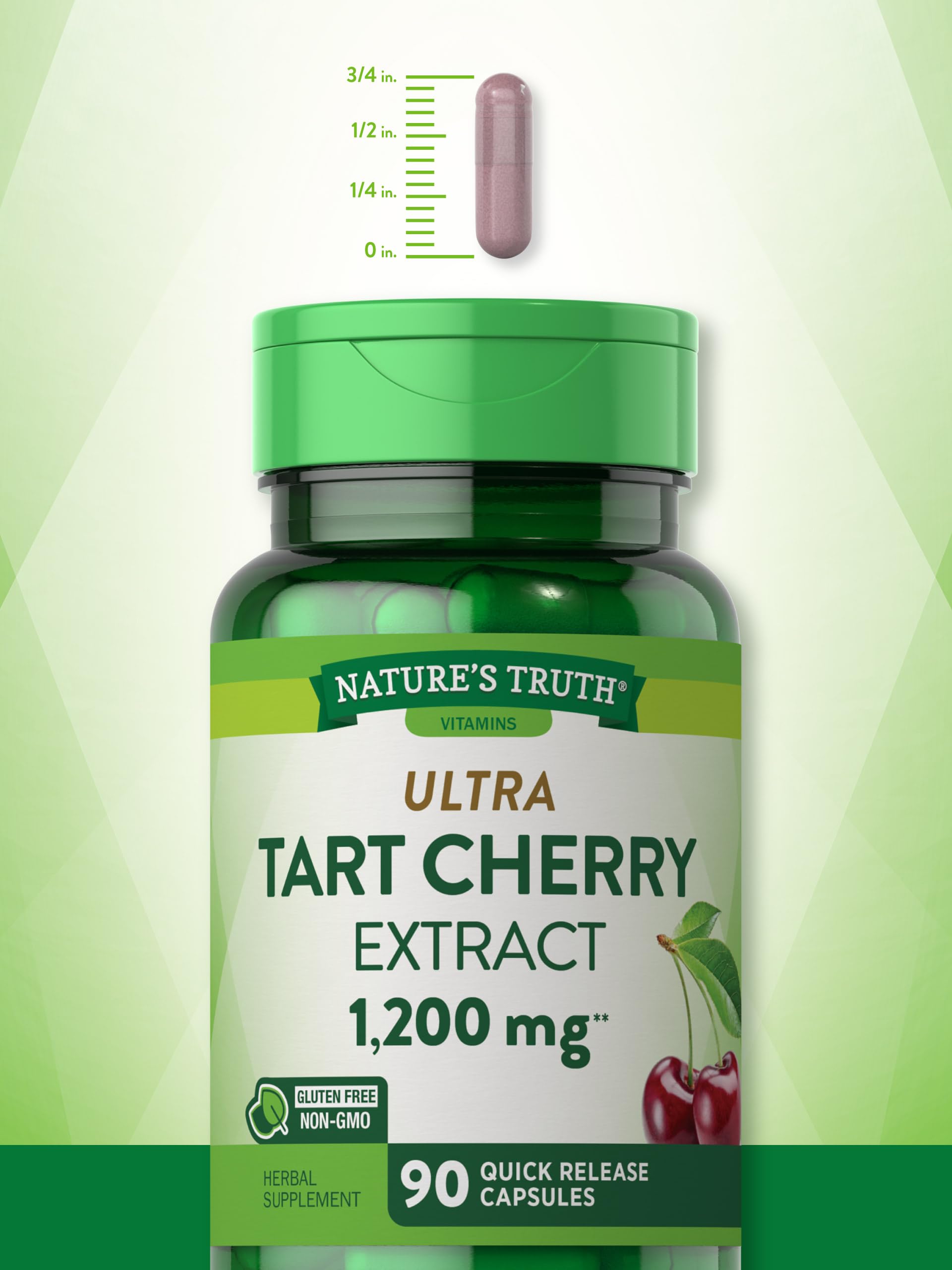 Tart Cherry Extract Capsules 1200 mg 90 Count
