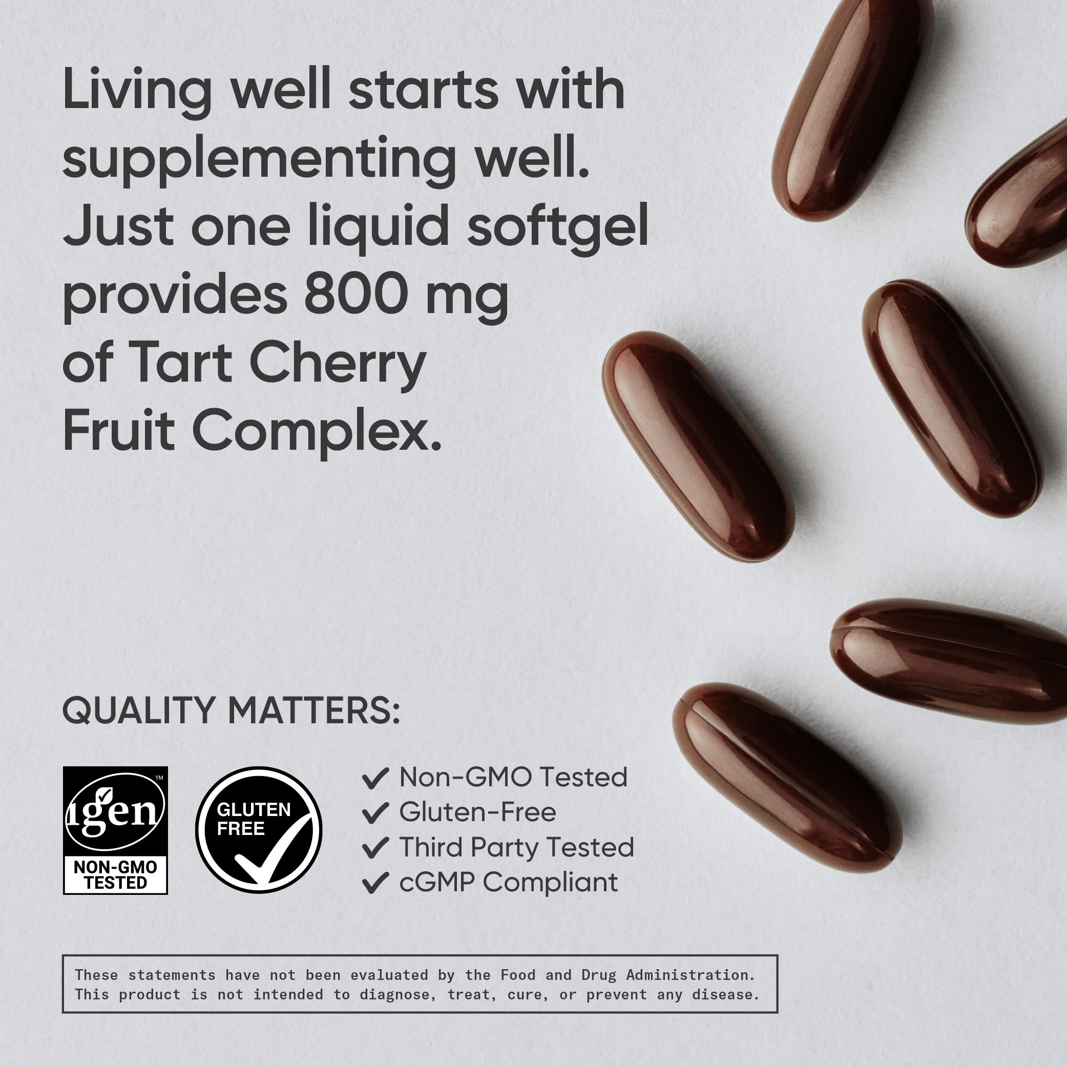 Sports Research Tart Cherry Concentrate - Made from Montmorency Tart Cherries 60 Liquid Softgels